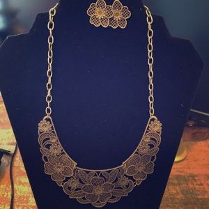 New Bronze Necklace set w/ matching earrings